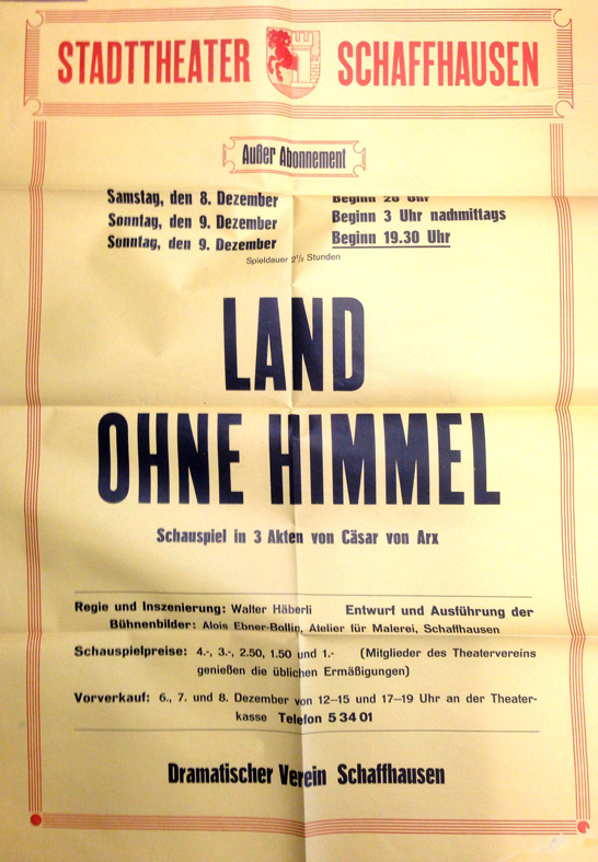 Plakat 1945 Land ohne Himmel Dramatischer Verein WEB 100 1